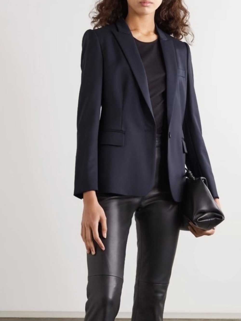 Stella McCartney Ingrid Navy Blue Wool  Blazer Jacket IT 42 US 6 8